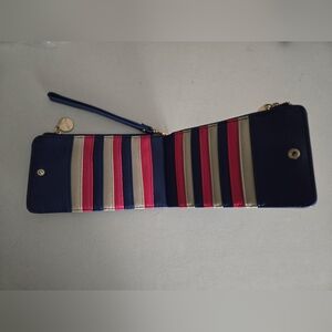 mark. Blue and Pink Striped Wallet